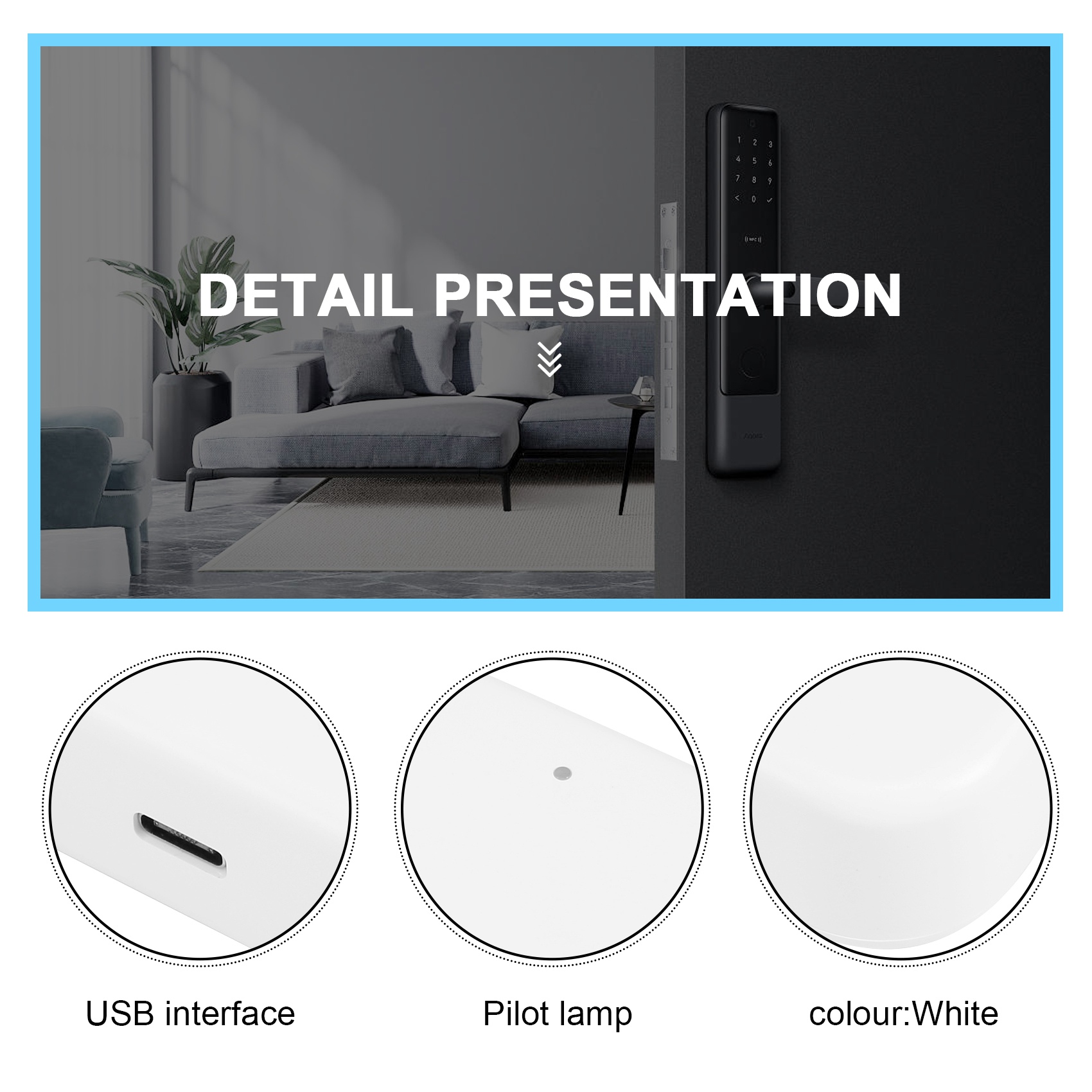 Smart Door Lock Wifi - 블루투스 와이파이 게이트웨이 지문 비밀번호 스마트