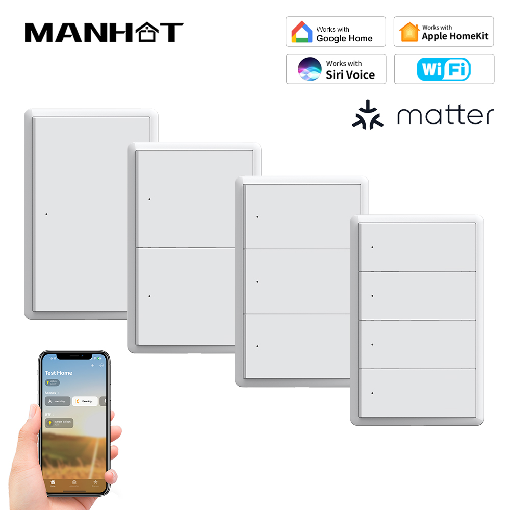 MANHOT 홈킷 WiFi 스마트 스위치 (중성선 필요 - Smart Light Switch Wifi 리뷰 및 가격