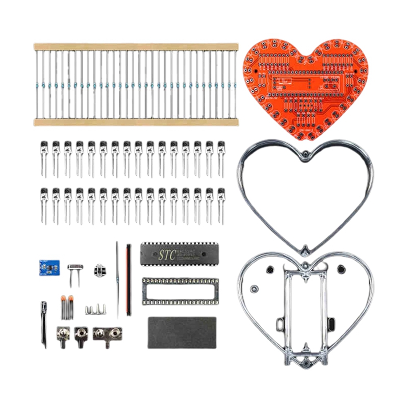 ● 납땜 연습 키트, 하트 모양 LED 조명 납땜 프로 - Electronics Project Kit 리뷰 및 가격